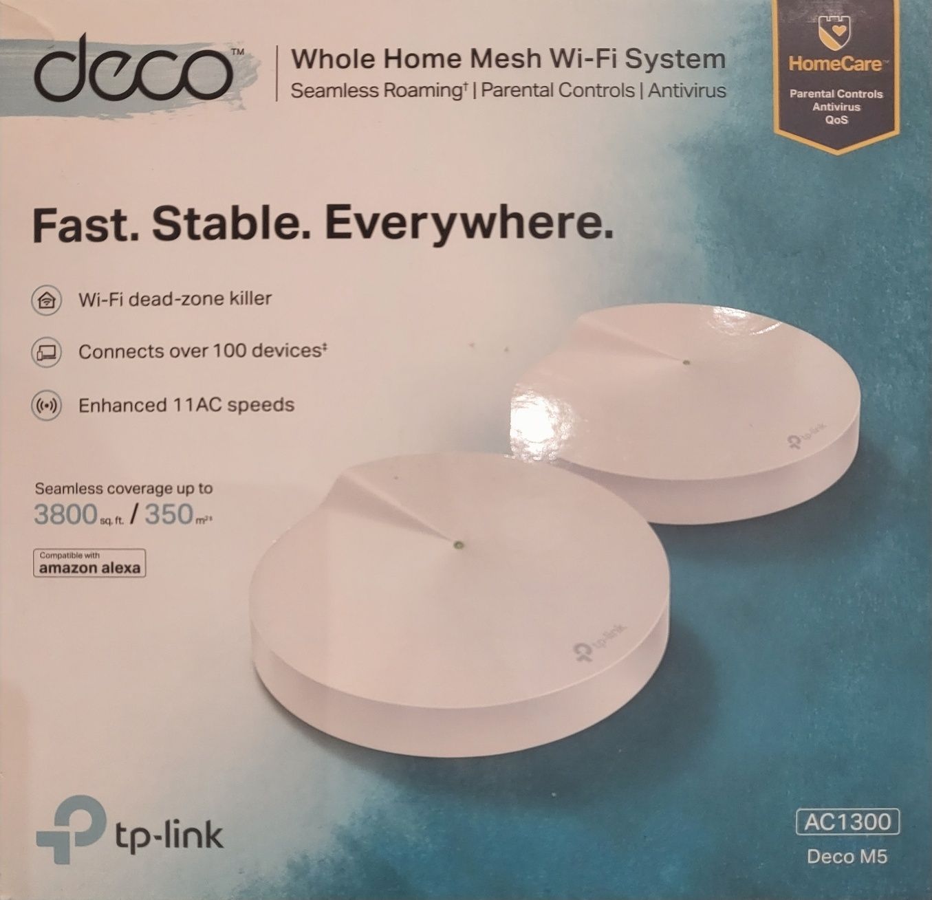 Domowy system wi-fi Deco tp-link M5 mesh acces poin 350 m2
