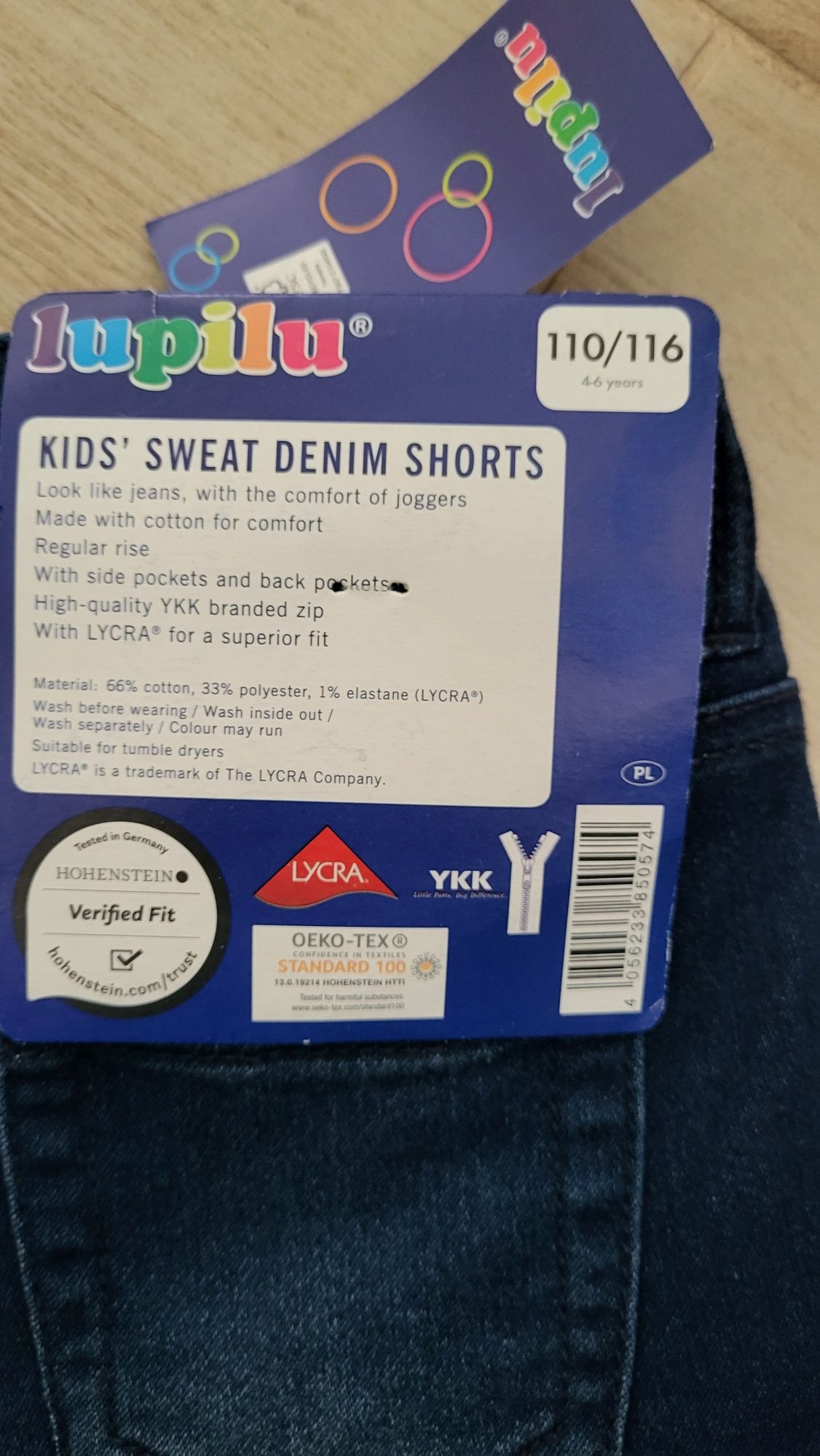 Nowe spodenki szorty jeansowe 110/116 Lupilu