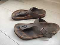 Damskie klapki japonki skórzane Birkenstock Gizeh r. 41 26,5 cm bdb