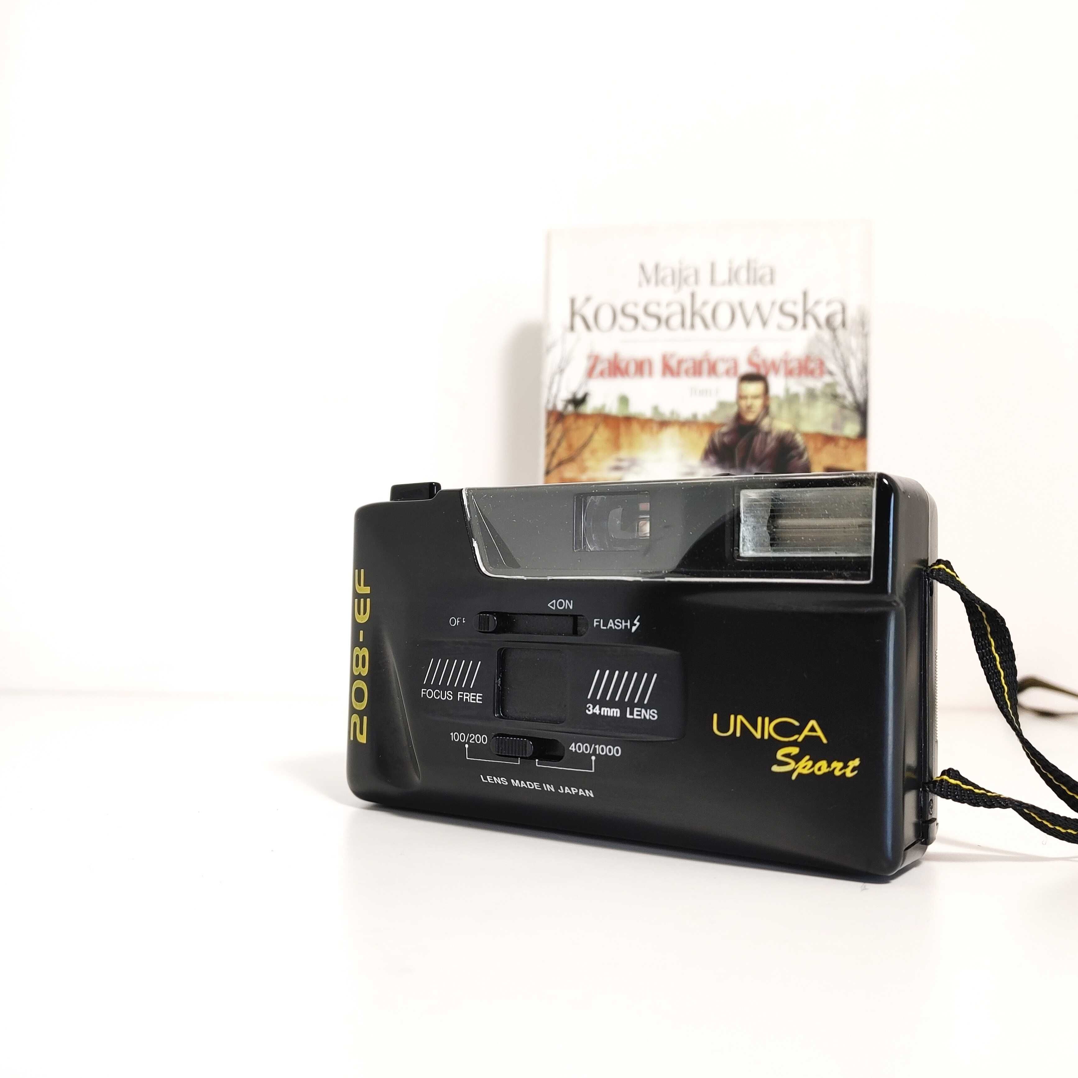 Analogowy kompaktowy aparat fotograficzny UNICA Sport 208 EF Na Plener