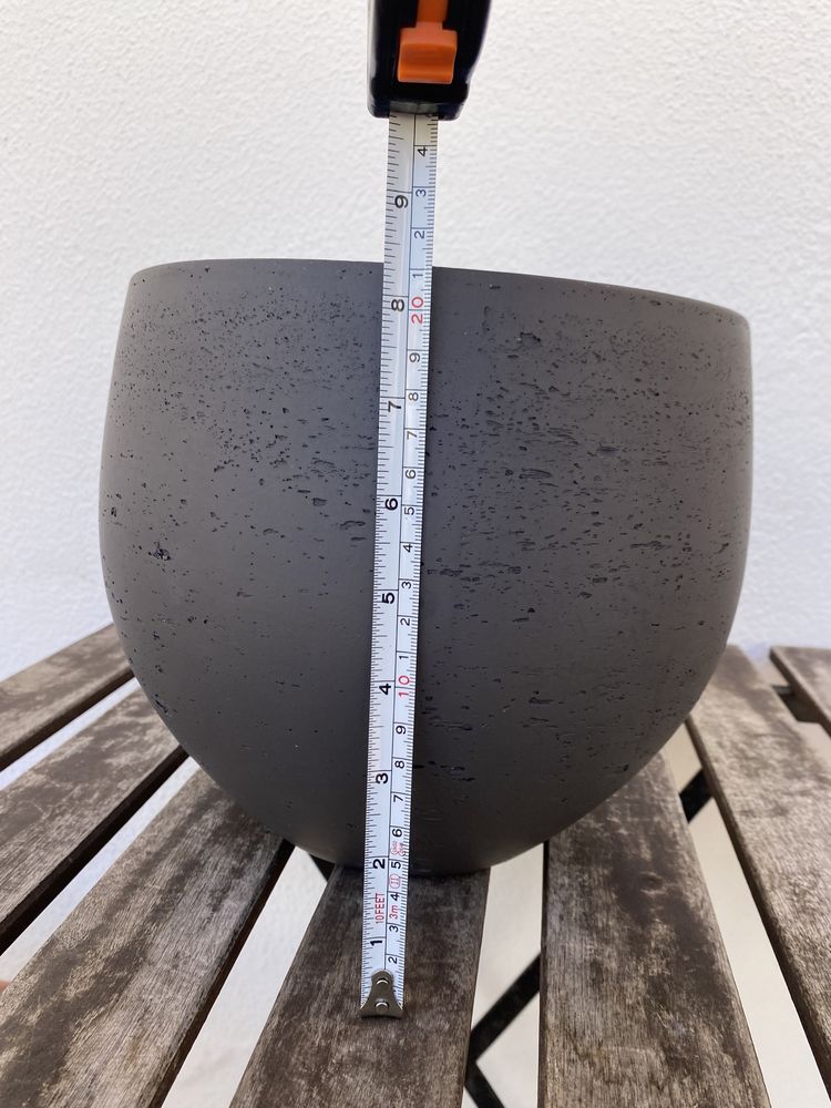 Vaso cerâmica preto/antracite