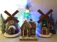 Мельница домик - коллекционные новогодние,  Рождественская деревня