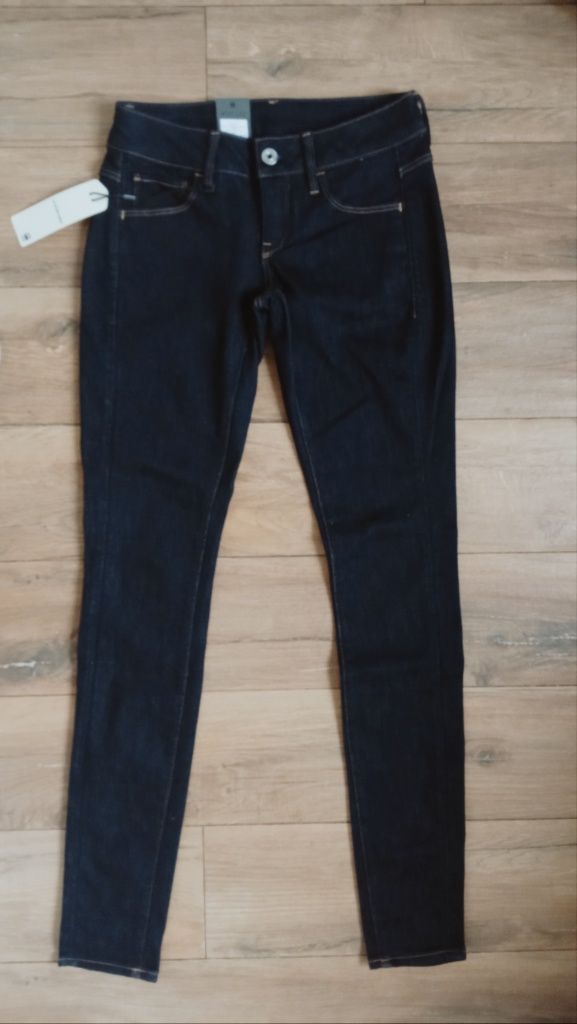 G-STAR RAW Nowe jeans super skinny granatowe W24 L32