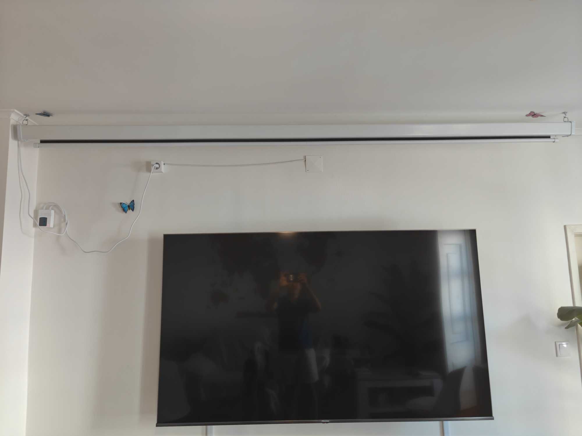 Tela projector eletrica 120 polegadas