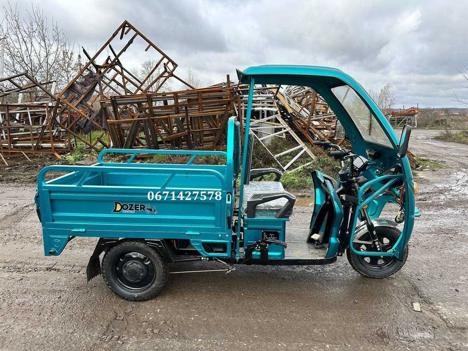 Електроцикл з кабіною вантажний Dozer Model-1 Запас ходу 50-км 800 W