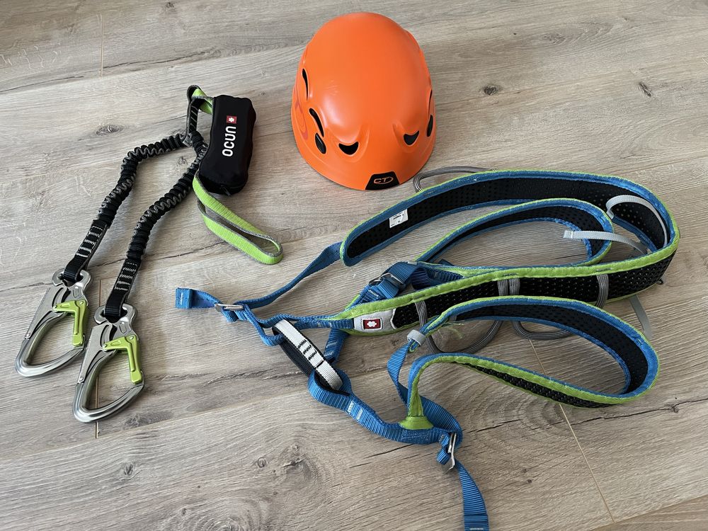 Zestaw Via Ferrata - uprząż, lonża, kask - wypożyczalnia