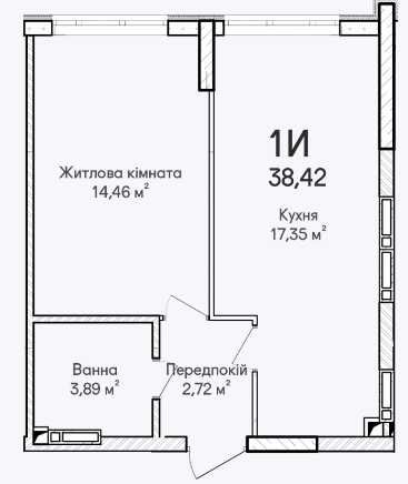 Компактна та комфортна 1-кімнатна квартира