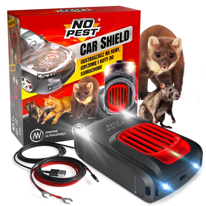 Ultradźwiękowy odstraszacz kun, szczurów, myszy do samochodu No Pest®