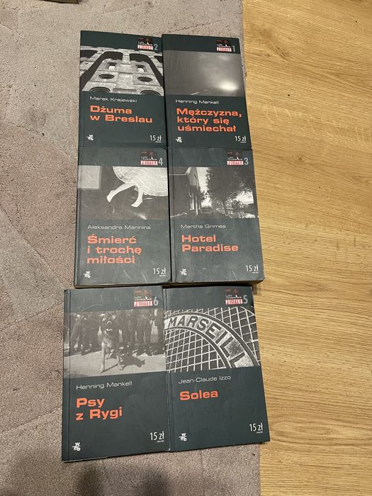 Zestaw ksiazek z Polityki Marinina, Mankell, Izzo, Krajewski, Grimes