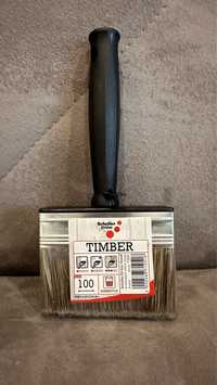 Wyprzedaż 3x Pędzel Schuller Timber 100mm 10cm drewno taras