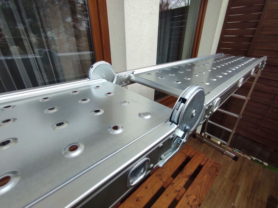 Drabina 4x5 welofunkcyjna 6 w 1, 5,5 metry, z podestem