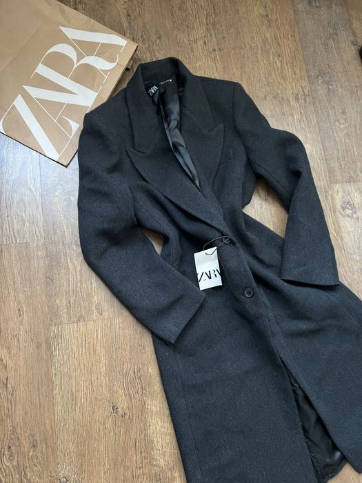 Płaszcz Zara grafitowy oversize M 40 zw collection glamour