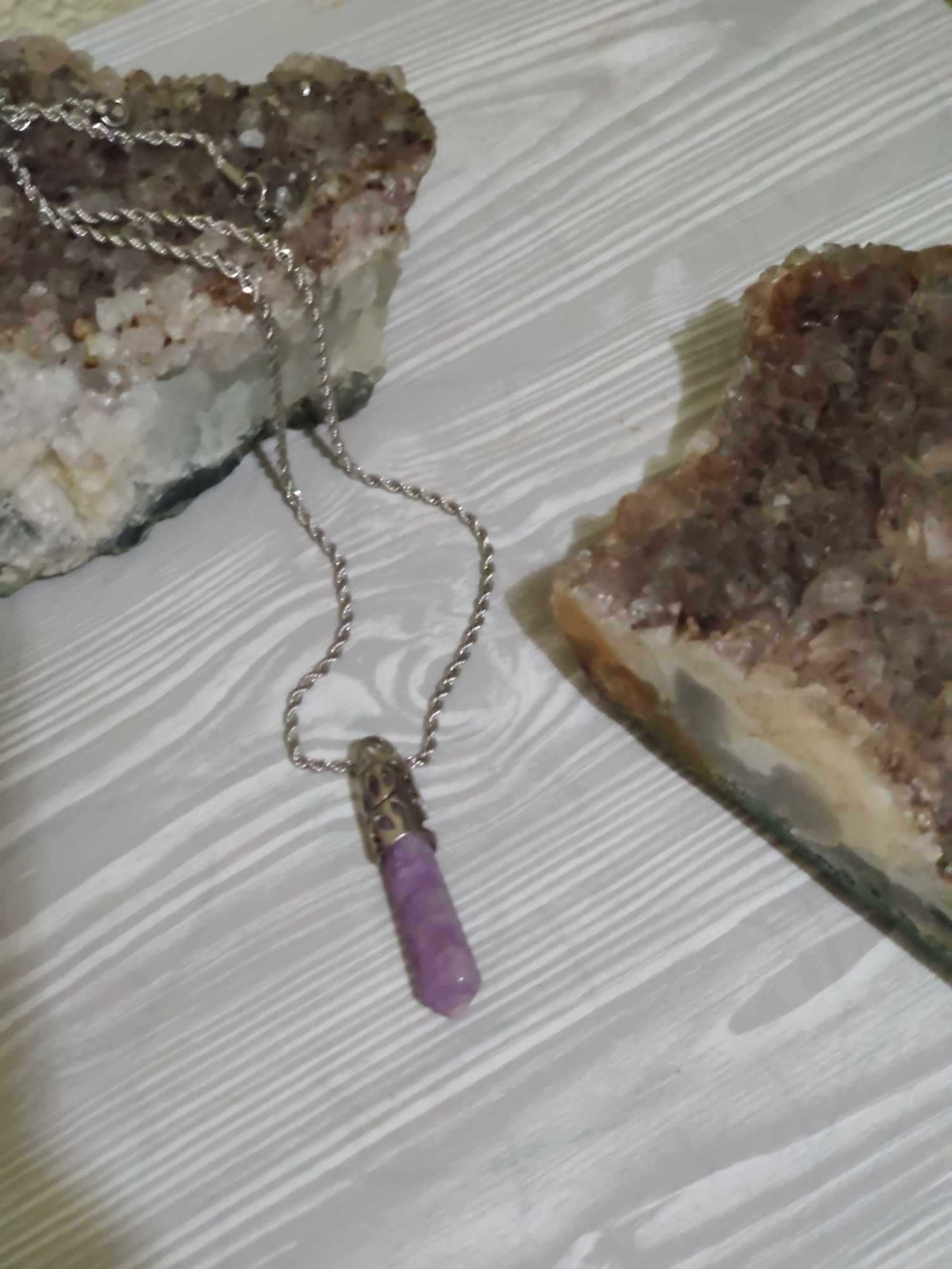 Pendentes com Ametista, Labradorite e Pérola