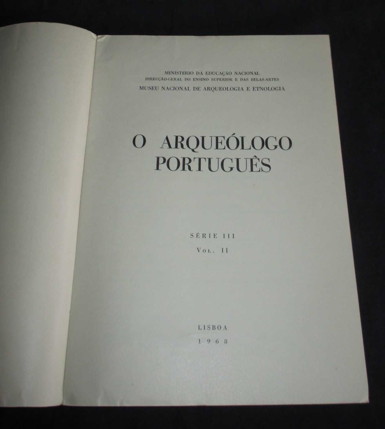 Livro O Arqueólogo Português Série III Volume II