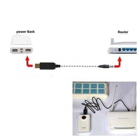 Кабель, шнур USB - DC для Wi-Fi роутера з 5 на 12в, від павербанка