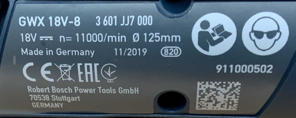 Болгарка Bosch GWX 18V-8 Profi, X Lock, 125mm Нова