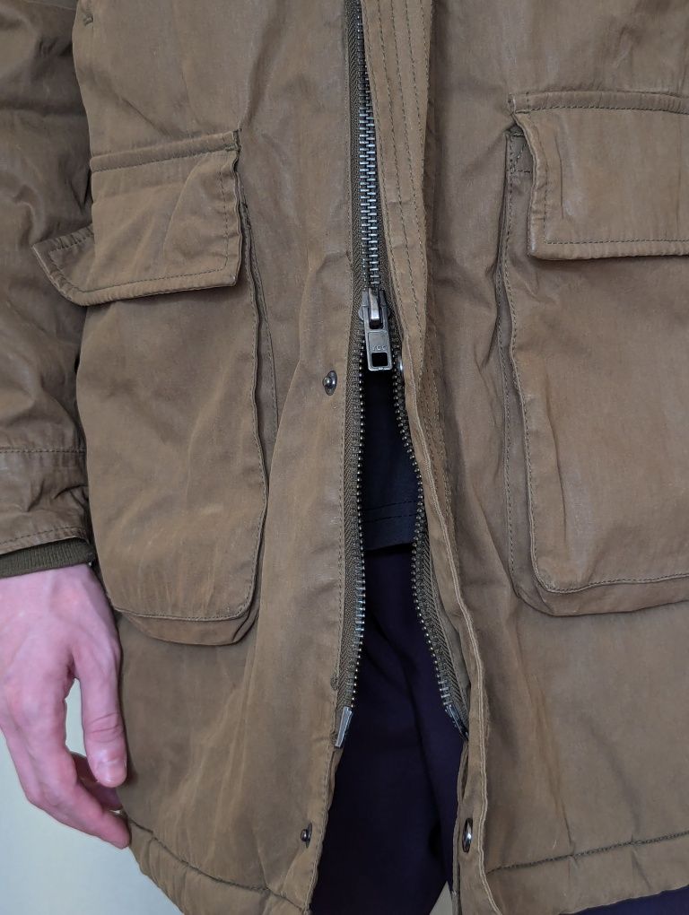 Мужская парка TopMan цвета хаки с мехом