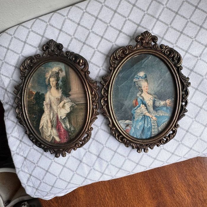 Ramki mosiężne z obrazkami stylu Rococo Włochy