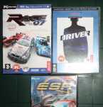 3 gry wyścigowe PC CD DVD BOX, Driver, Race 07, ESR