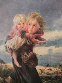 Oleodruk 1872 Dzieci uciekające przed burzą Konstantin Makovsky