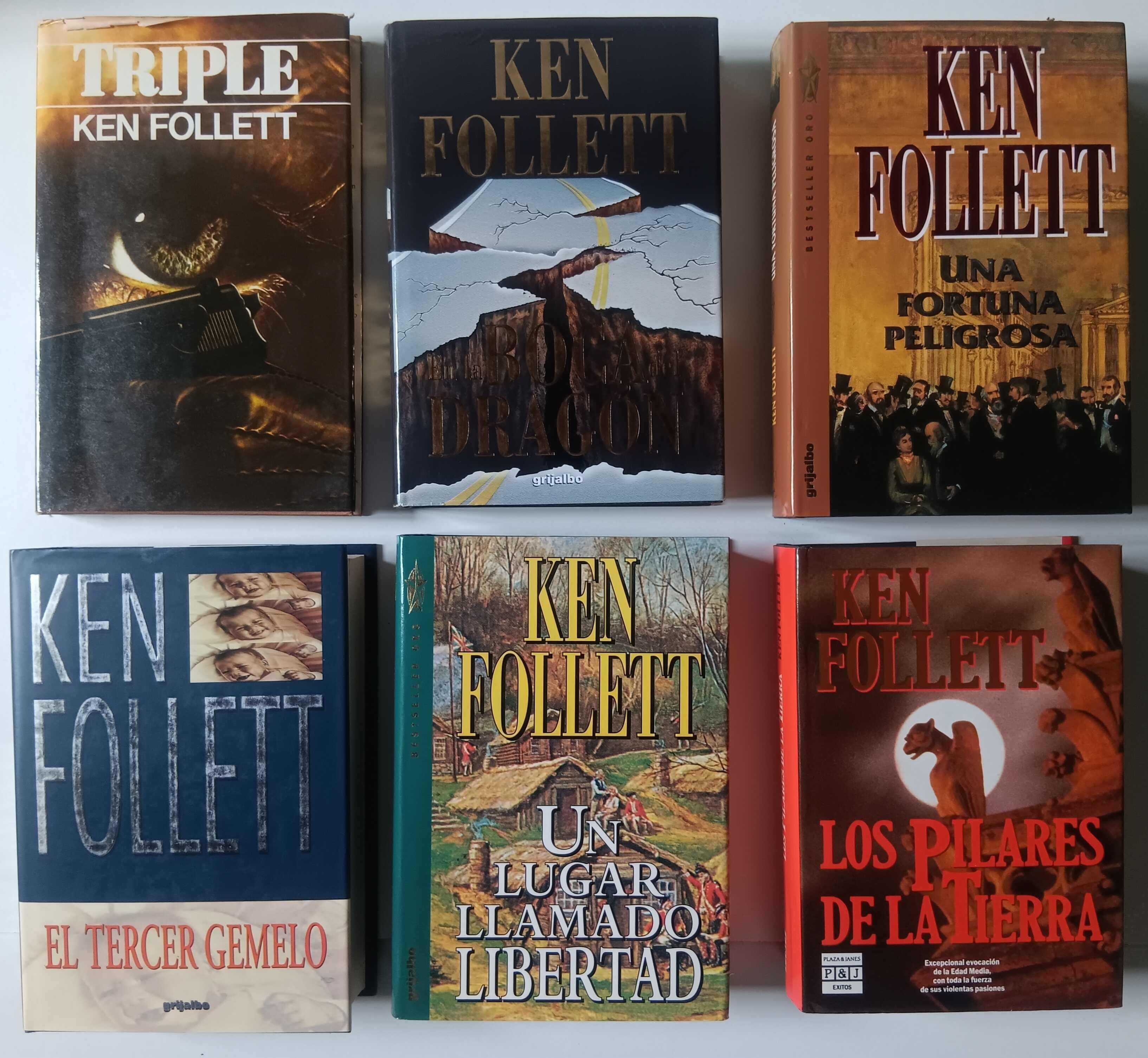 Ken Follett, Tom Clancy, John Le Carré e outros escritos em espanhol