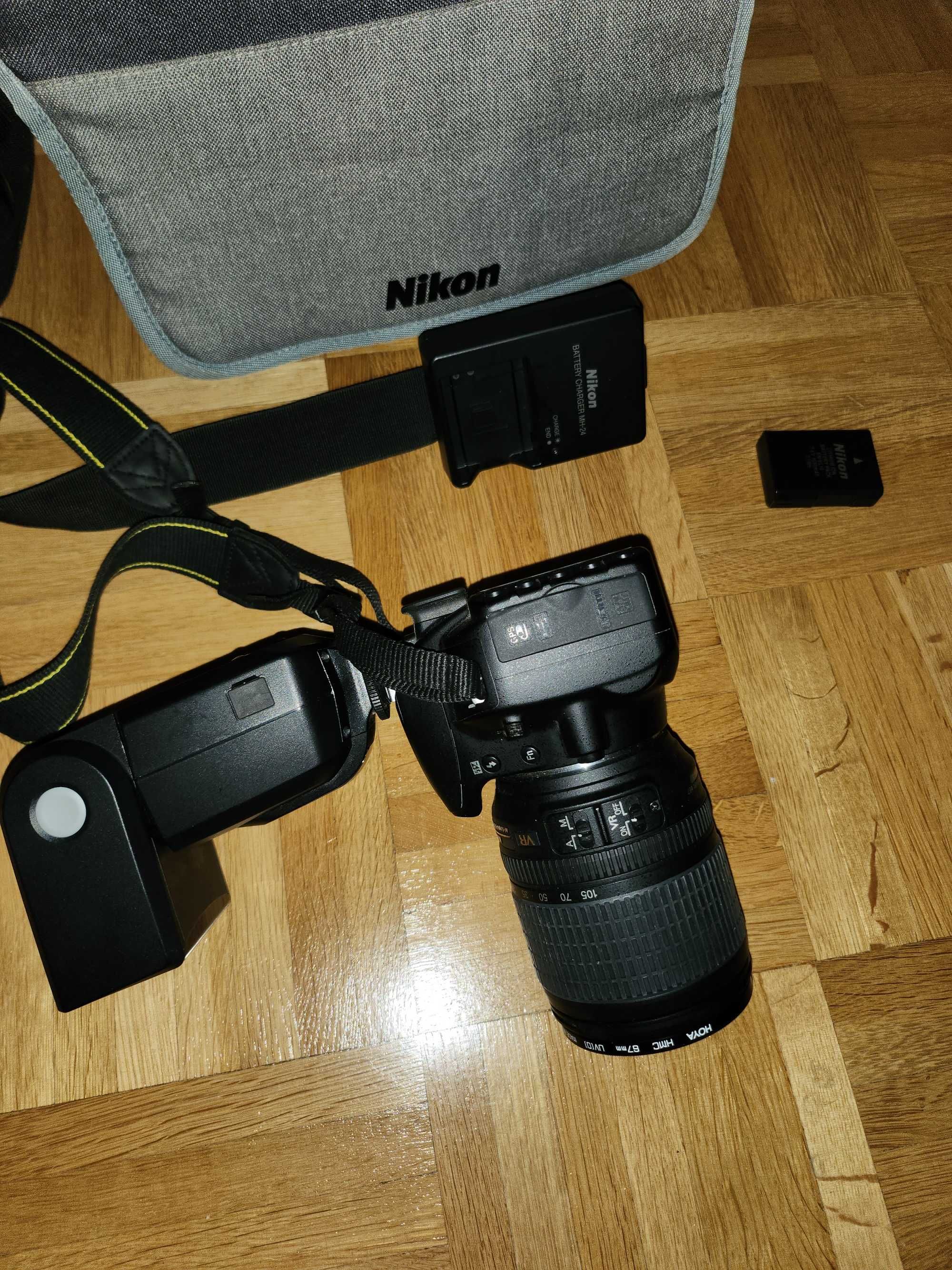 Nikon d3100 z obiektywem 18-505 VR stabilizacją
