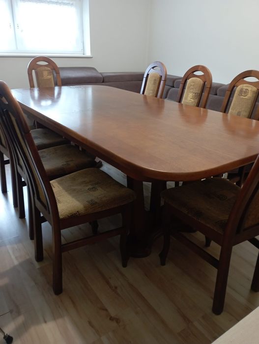 Stół z krzesłami zestaw 12 szt