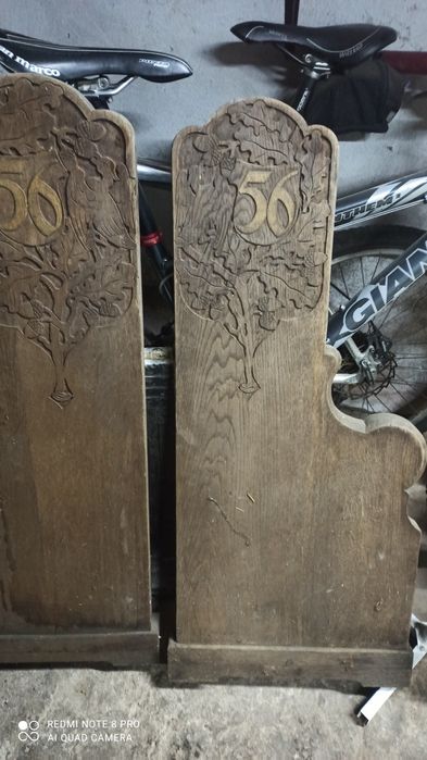 Nogi dębowe do ławki