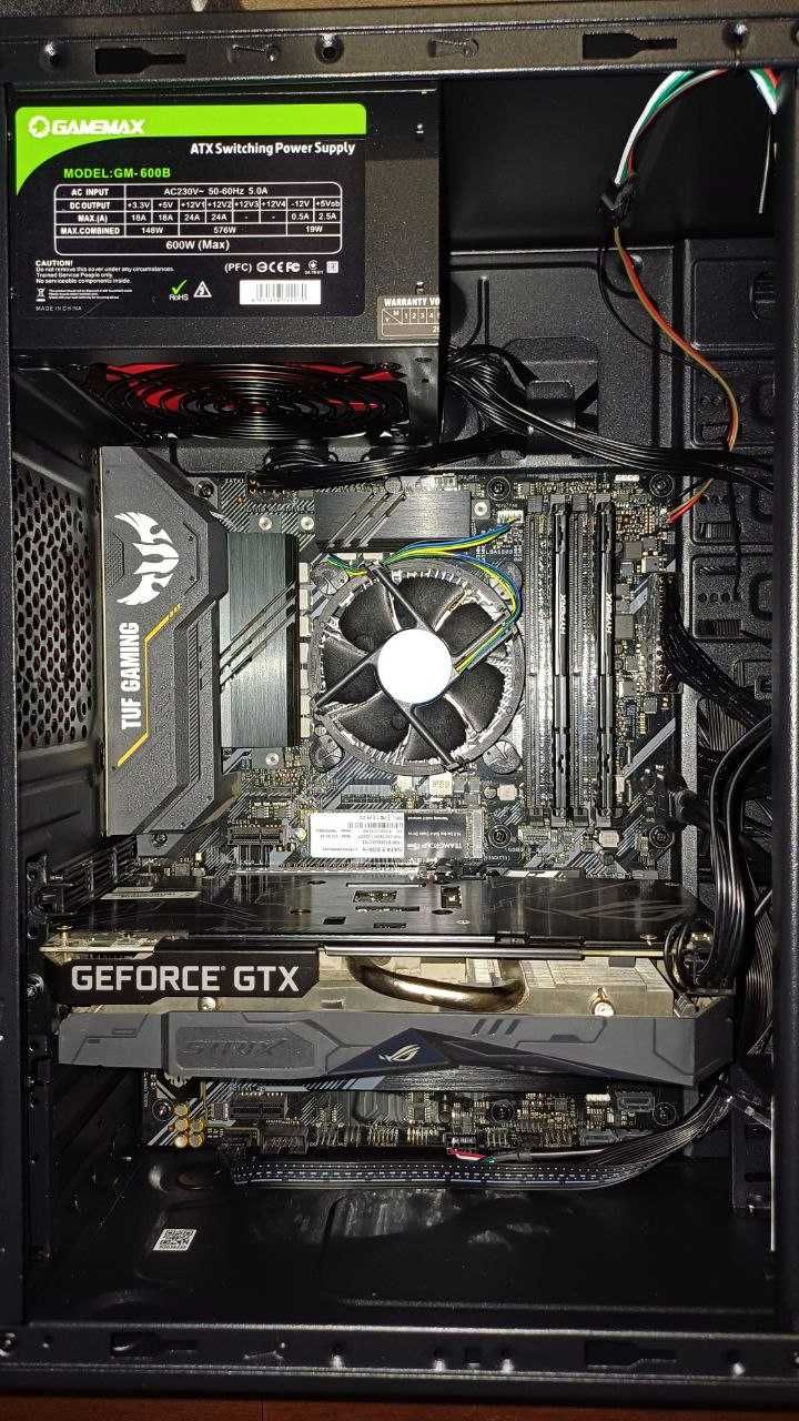 Игровой ПК GTX1660Super, i3 10100, TUF GAMING H470-PRO wifi, DDR4 16Gb