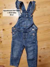 Ogrodniczki GAP BABY r.92 2 lata jeansowe