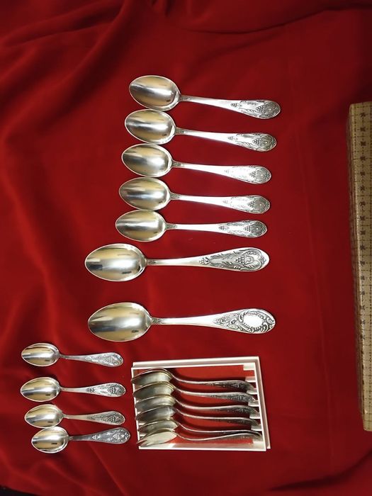 Серебряная чайная ложка 14.5 см 875 проба Каштан срібна ссср