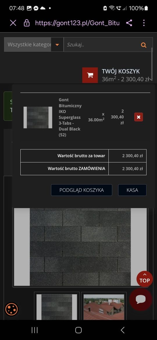 Gont na dach Nowy pilna sprzedaż