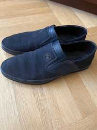 Туфли мужские легкие мокасины  темно синие размер 41