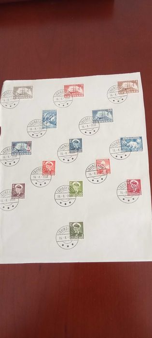 Selos da Gronelândia carimbo 1º. dia