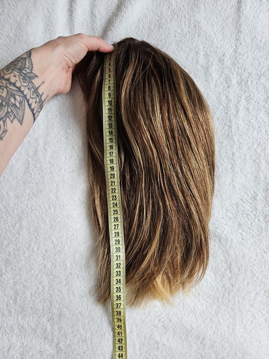 Peruka na siateczce lace front ciemny blond lob bob longbob