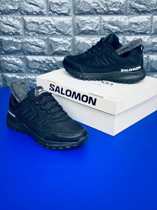 Черные кроссрвки +10° -21° термо кросовки Саломон / Salomon красовки