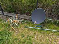 Zestaw antena telewizyjna i satelitarna z masztem