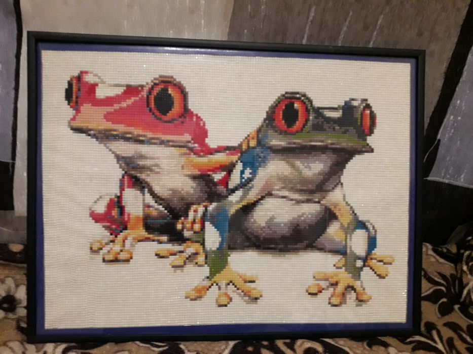 Вышивка крестиком, бисером, стразами, акрил. Обмен.