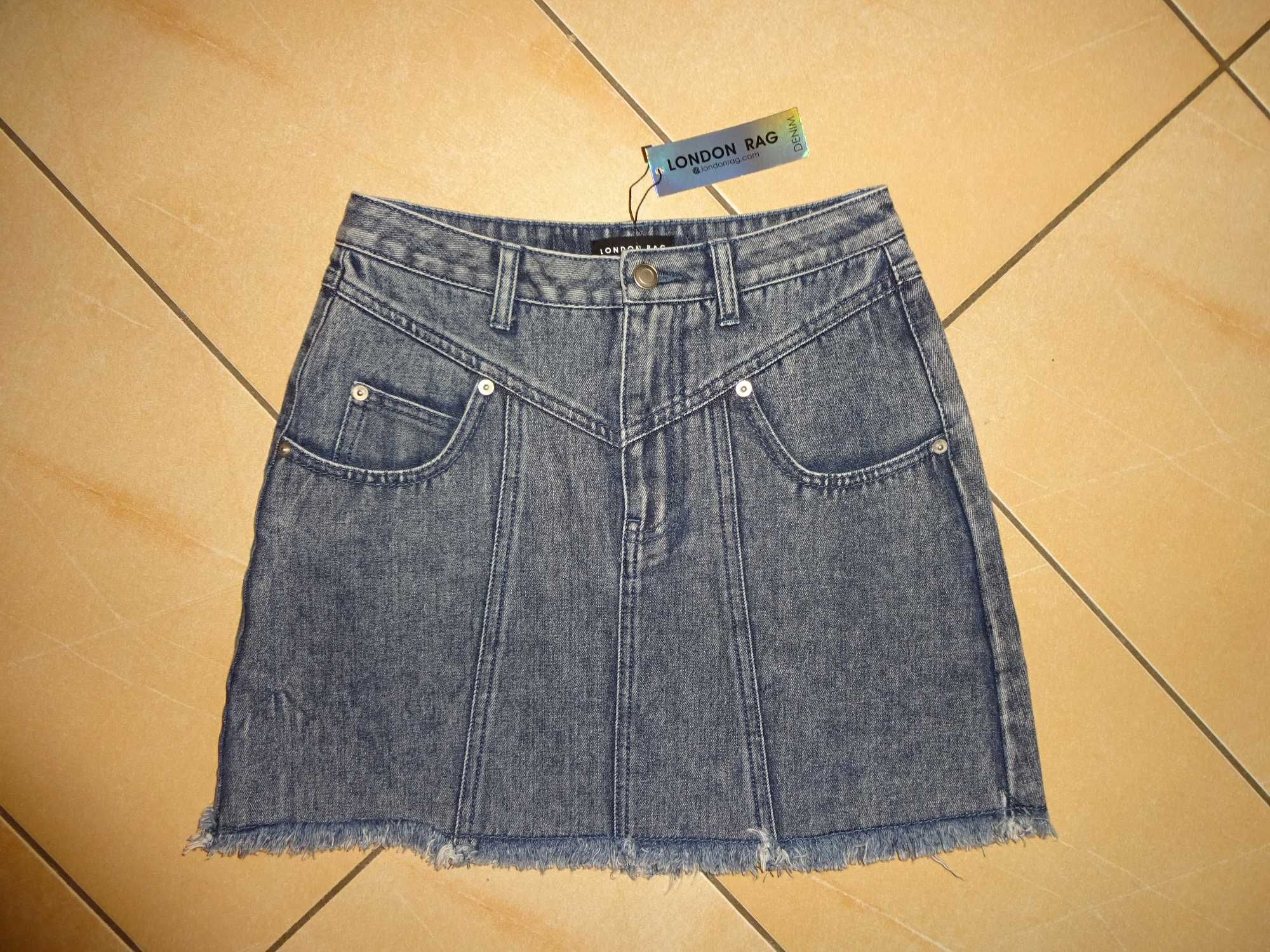 LONDON RAG Denim oryginalna jeansowa spódnica NOWA