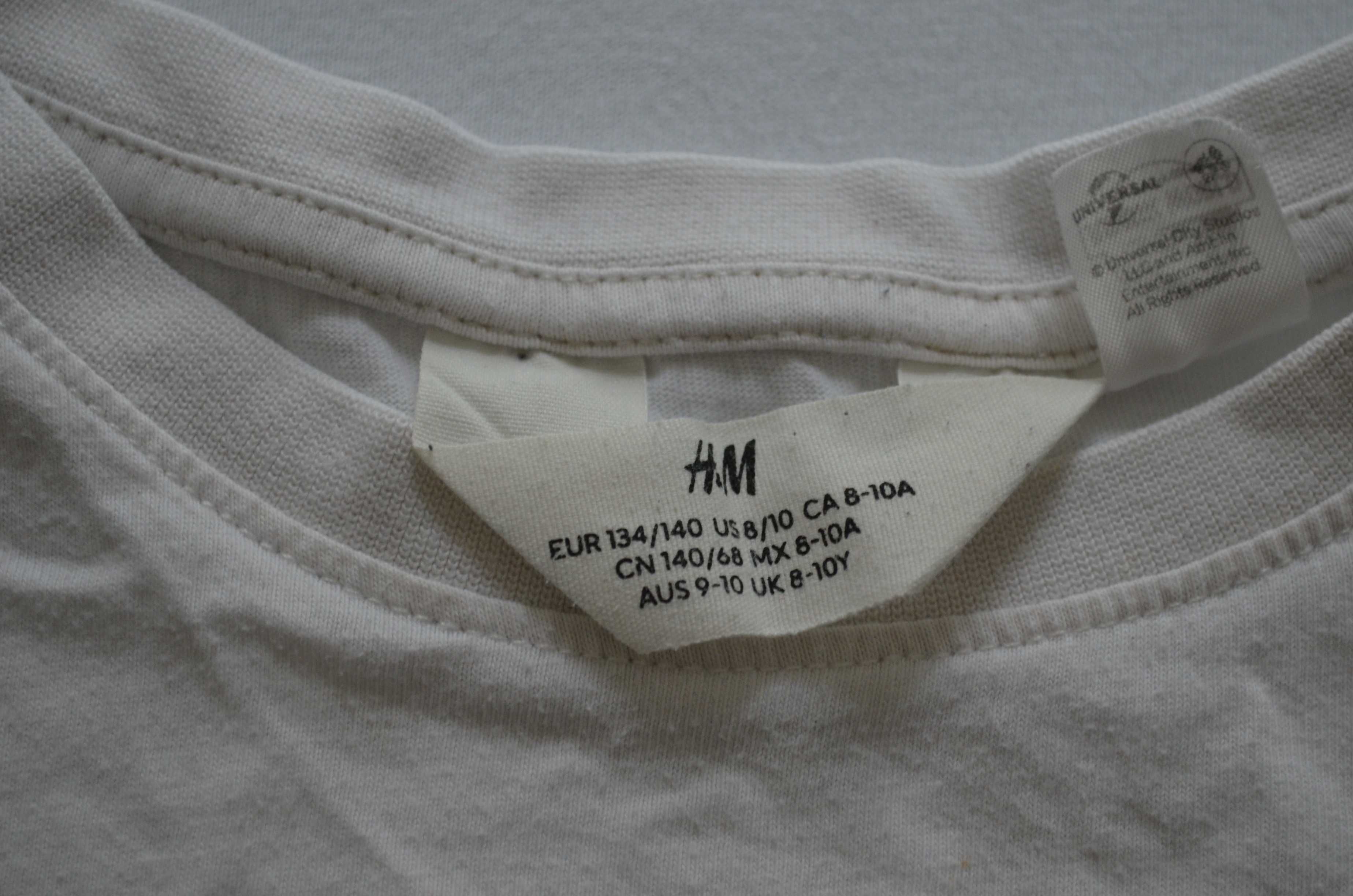 koszulka 134/140 h&m dinozaur cekiny