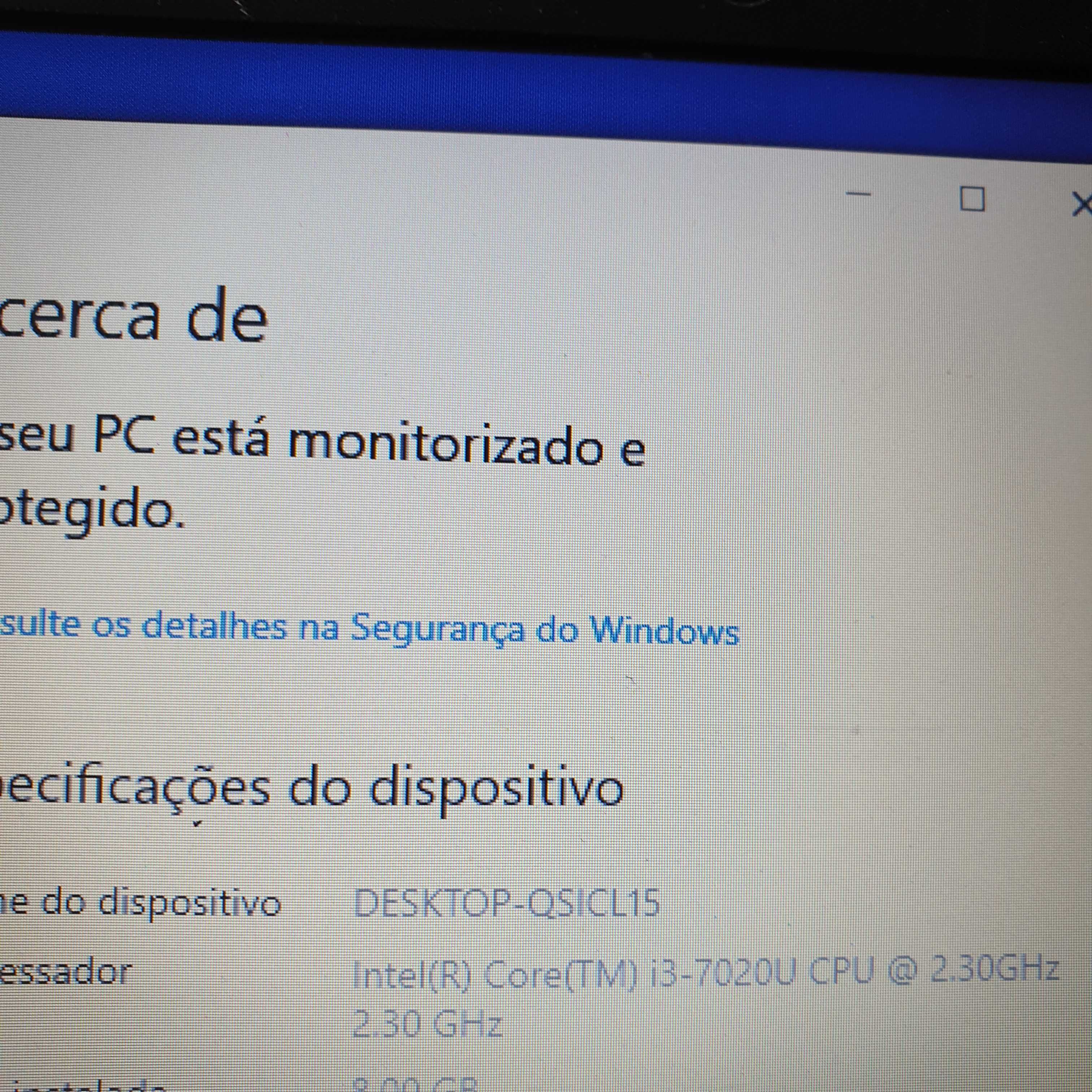 motherboard HP 15-da0051, core i3-7020 a funcionar sem anomalia