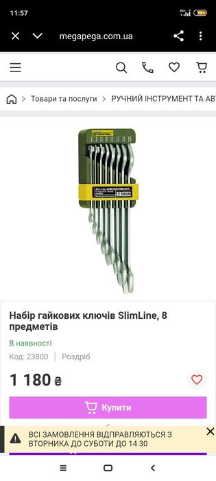 Продам набор ключей Slimline