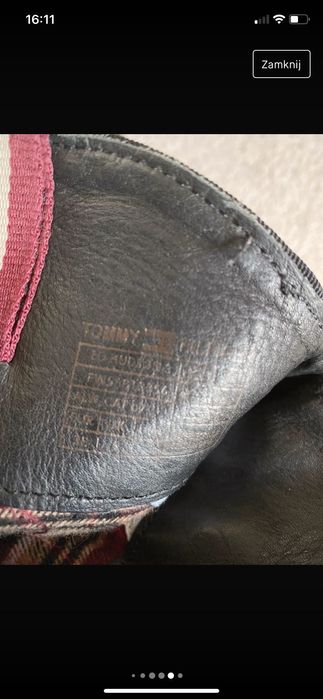 Tommy Hilfiger/ kowbojki/ czarne/ skóra zamszowa/ rozm 38/  24,8 cm