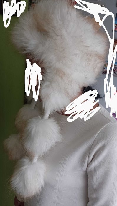 Avanti/ Ekskluzywna, futrzana Czapka Zimowa z długimi pomponami