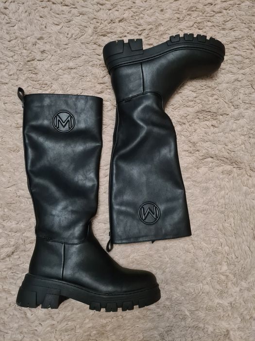 MEXX - kozaki, lekko ocieplone, piękne wykonanie, r.39, jak NOWE!