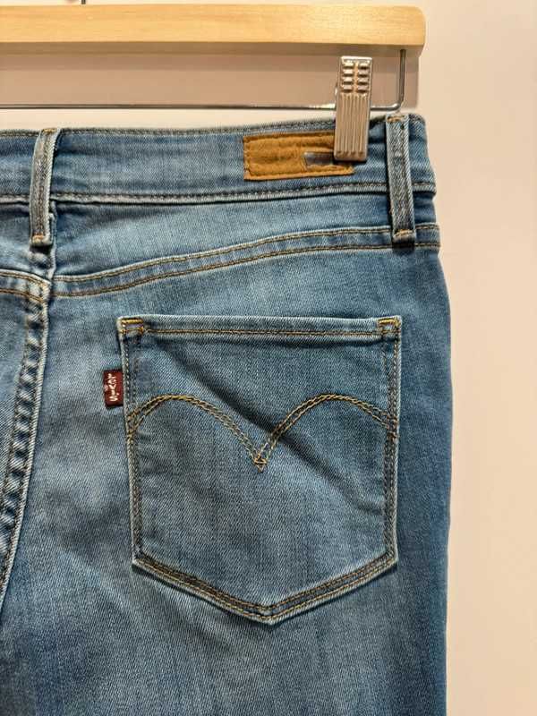 jeansy skinny levis w27 l32 slight curve mid rise slim
