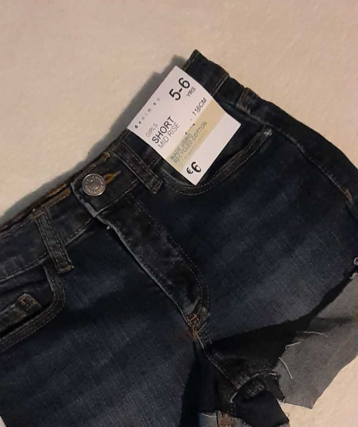 Letnie nowe spodenki DENIM 5-6lat