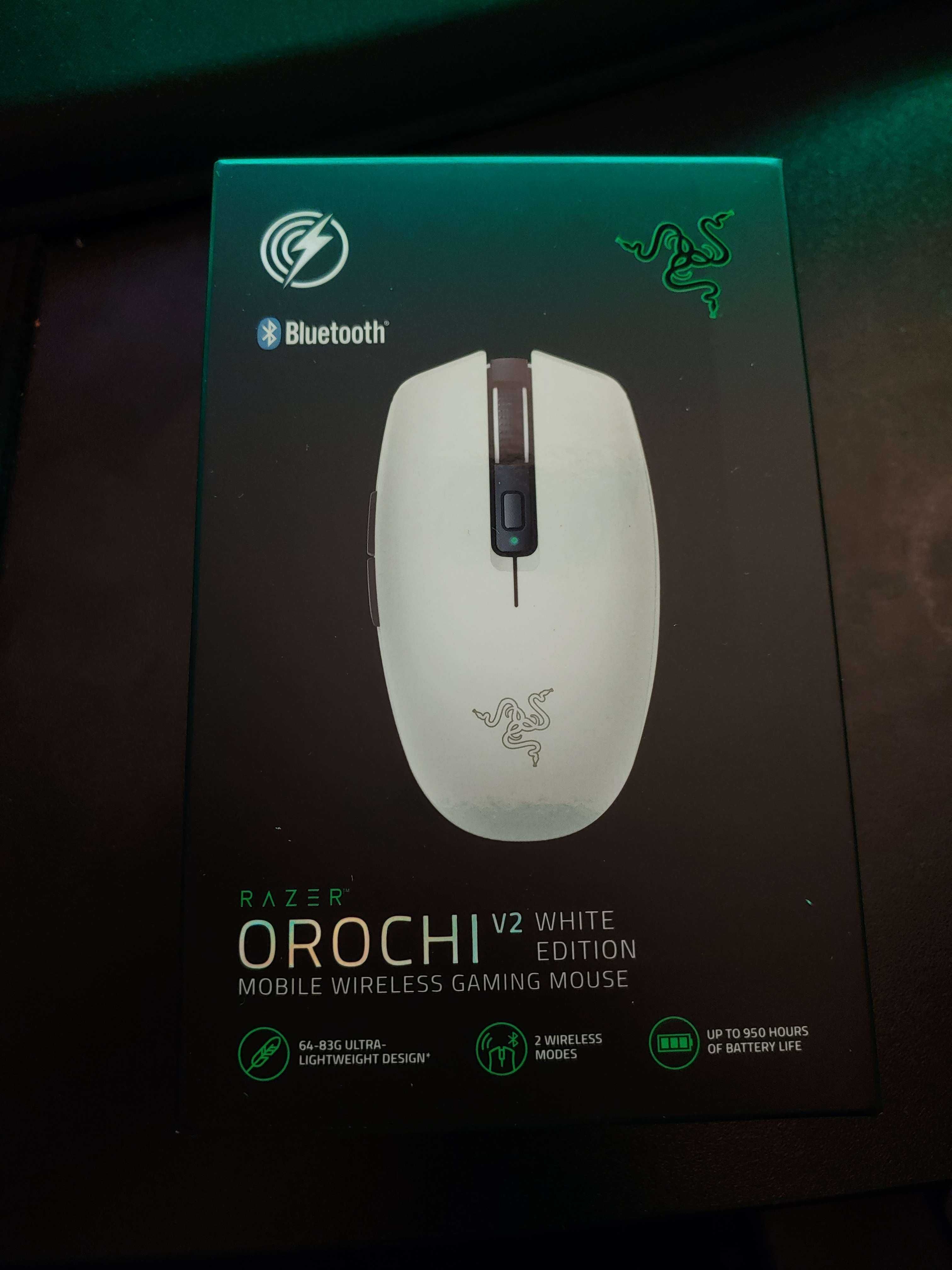 Mysz Razer Orochi V2 Biała White Gamingowa Myszka Bezprzewodowa