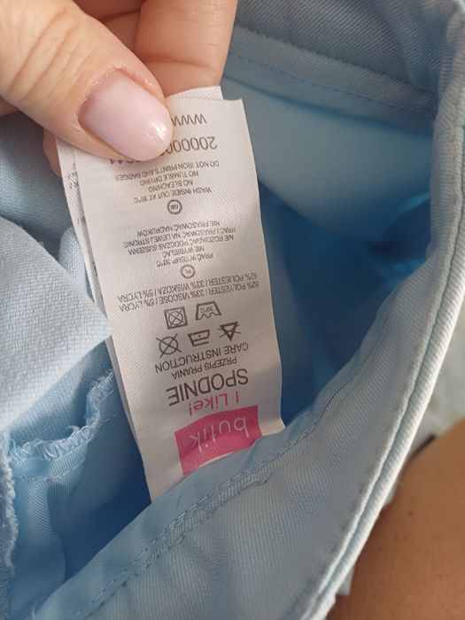 Spodnie chinosy błękitne 36 butik