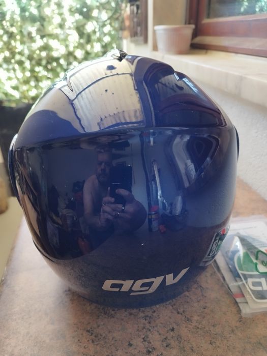 Capacete AGV Azul Metalizado